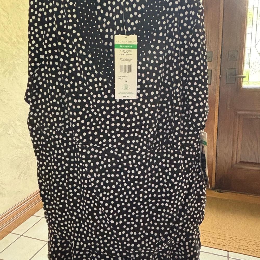 Black and White Polka Dot top and skirt set